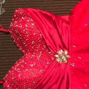 Short red homecoming dress